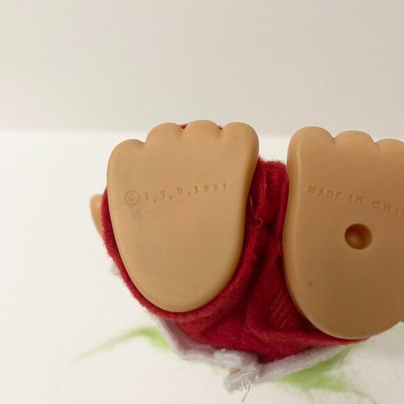 Vintage 1991 ITB Christmas Santa Troll with Hat Green Hair 5 Inch Tall Doll - Picture 13 of 16